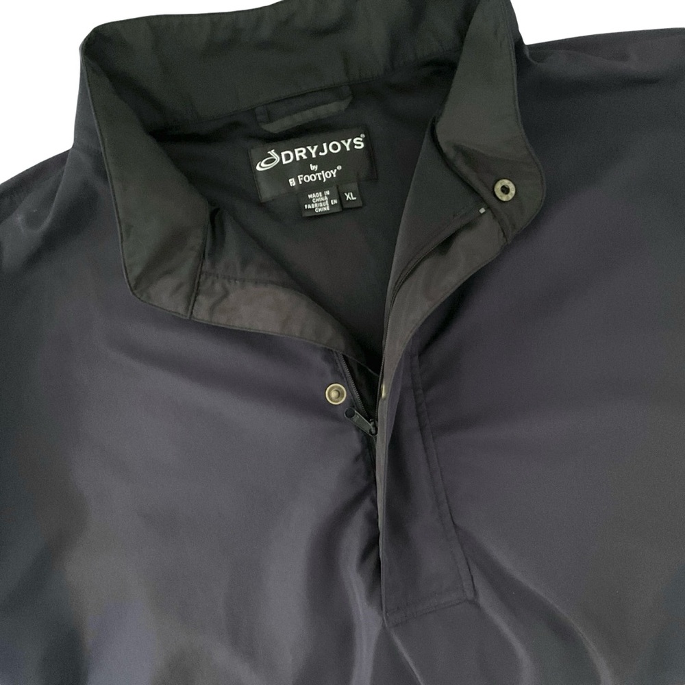 FootJoy/DryJoy Blue 1/2 Snap Short Sleeve Pullover Golf Jacket XL